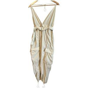 Zara Woman Parachute Cargo Jumpsuit NWT